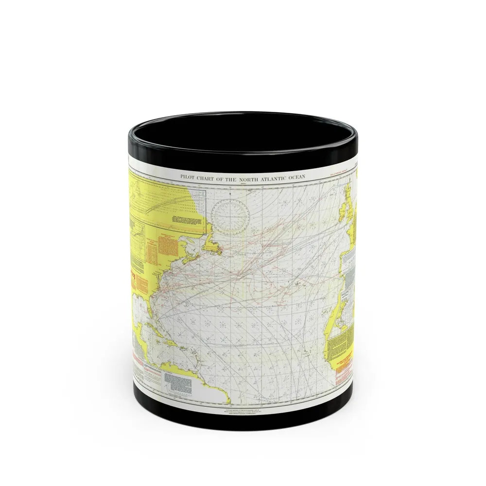 Atlantic Ocean - North (1903) (Map) Black Coffee Mug-11oz-Go Mug Yourself