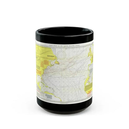 Atlantic Ocean - North (1903) (Map) Black Coffee Mug 15oz - Go Mug Yourself