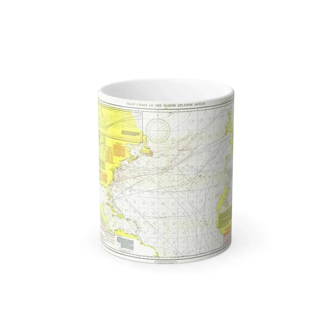 Atlantic Ocean - North (1903) (Map) Color Changing Mug 11oz Default Title 11oz - Go Mug Yourself