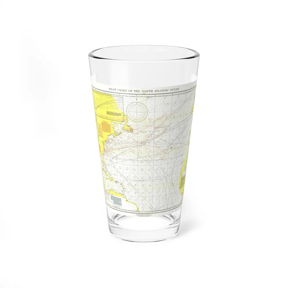 Atlantic Ocean - North (1903) (Map) Pint Glass 16oz-16oz-Go Mug Yourself