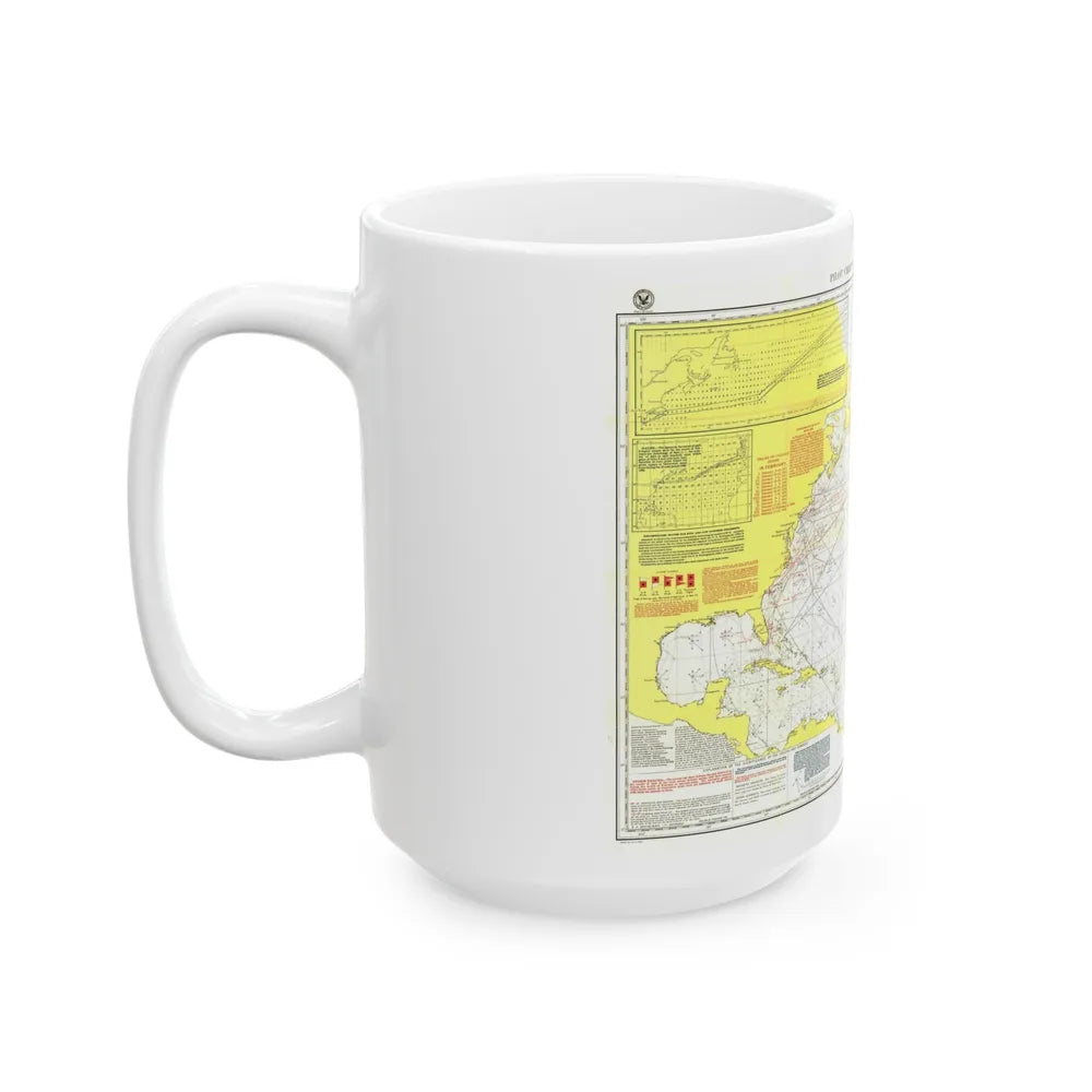 Atlantic Ocean - North (1903) (Map) White Coffee Mug-Go Mug Yourself