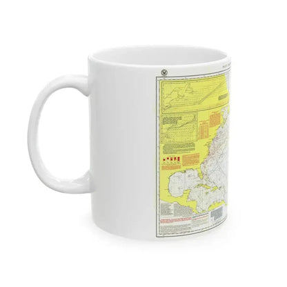 Atlantic Ocean - North (1903) (Map) White Coffee Mug - Go Mug Yourself