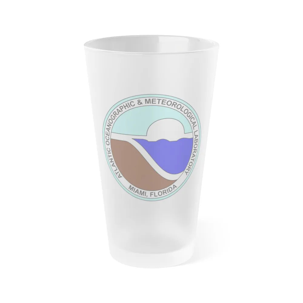 Atlantic Oceanographic and Meteorological Laboratory - Frosted Pint Glass 16oz-16oz-Frosted-Go Mug Yourself