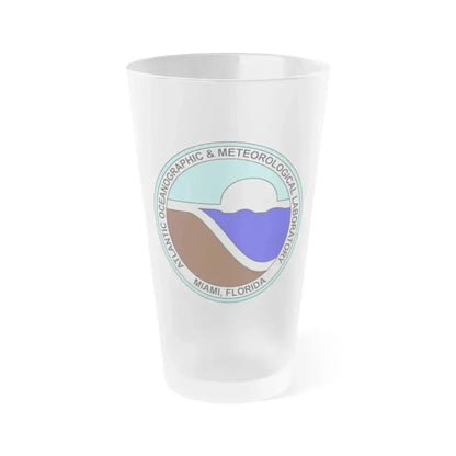 Atlantic Oceanographic and Meteorological Laboratory - Frosted Pint Glass 16oz 16oz Frosted - Go Mug Yourself