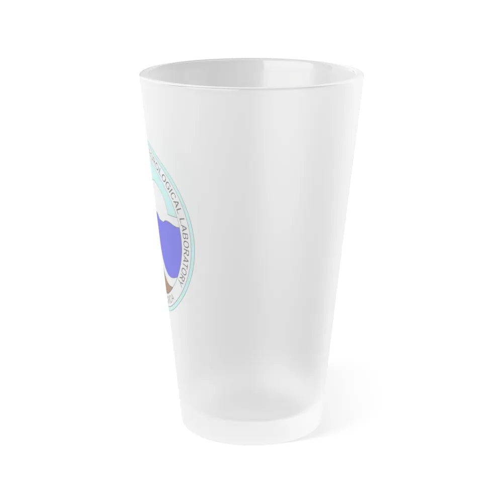 Atlantic Oceanographic and Meteorological Laboratory - Frosted Pint Glass 16oz-Go Mug Yourself