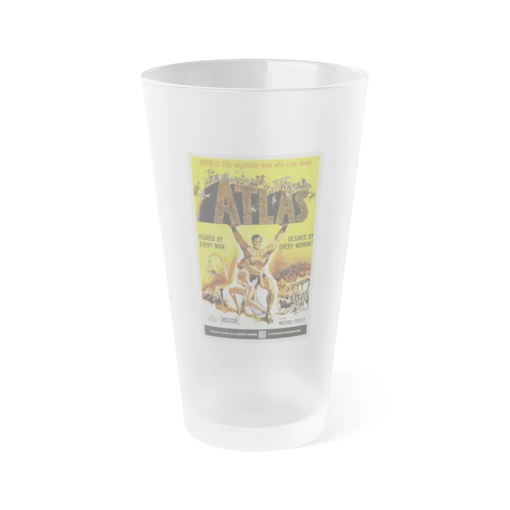 ATLAS 1961 Movie Poster - Frosted Pint Glass 16oz-16oz-Frosted-Go Mug Yourself