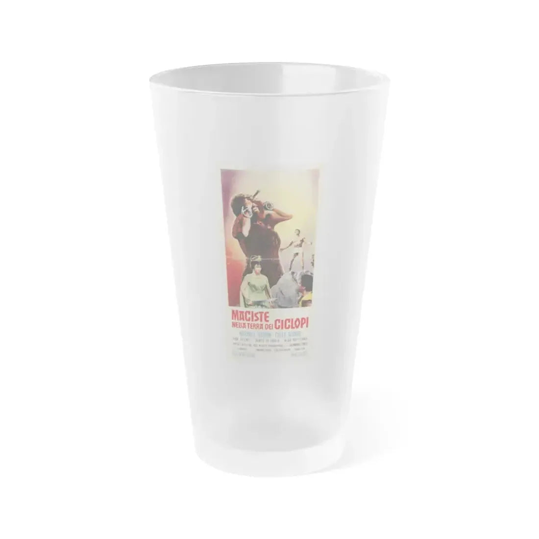 ATLAS IN THE LAND OF THE CYCLOPS 1961 Movie Poster - Frosted Pint Glass 16oz Default Title - Go Mug Yourself