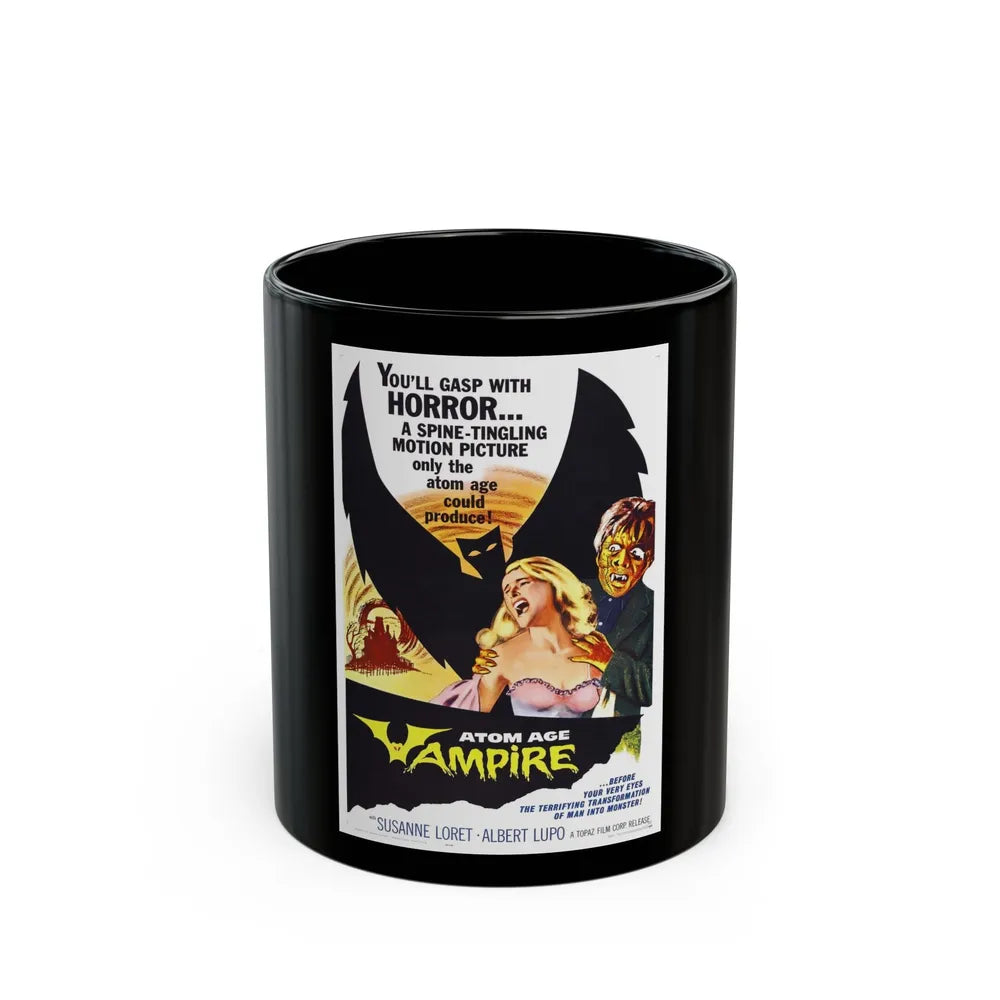 ATOM AGE VAMPIRE 1960 Movie Poster - Black Coffee Mug-11oz-Go Mug Yourself