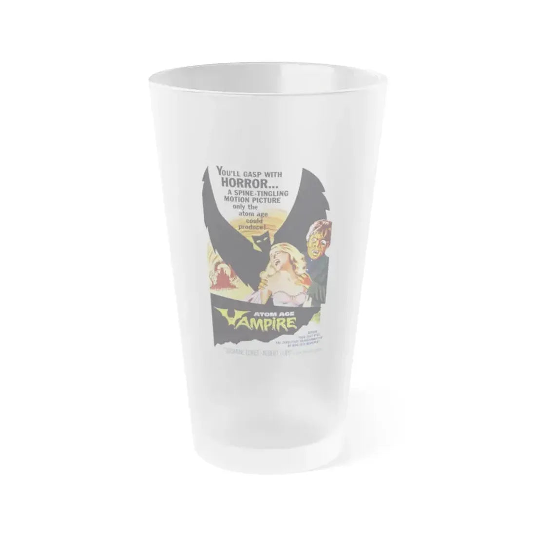 ATOM AGE VAMPIRE 1960 Movie Poster - Frosted Pint Glass 16oz Default Title - Go Mug Yourself