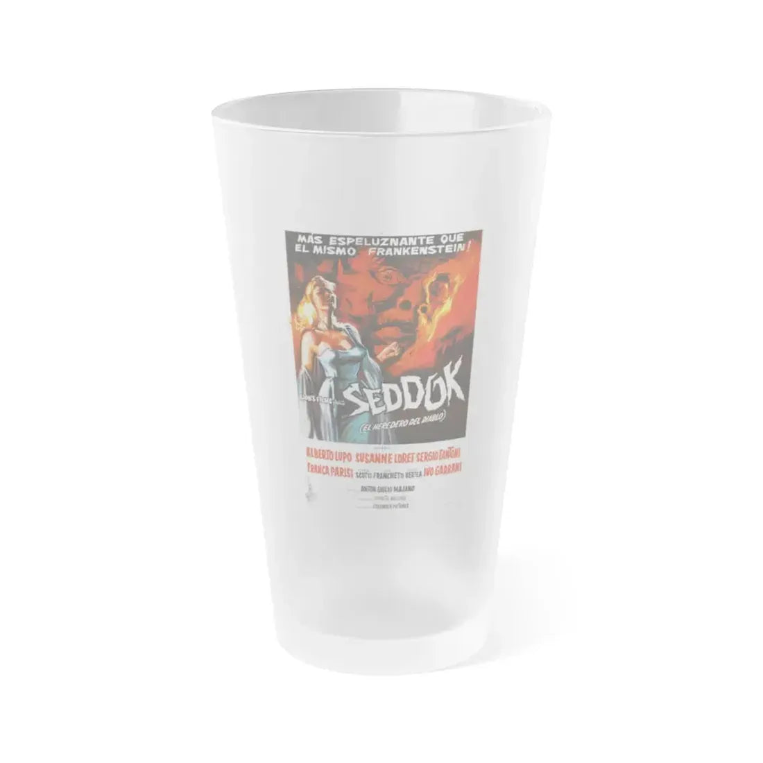 ATOM AGE VAMPIRE (SPANISH) 1960 Movie Poster - Frosted Pint Glass 16oz Default Title - Go Mug Yourself