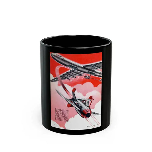 Atom Bomber, Mechanix Illustrated, 1948 - Black Coffee Mug 11oz - Go Mug Yourself