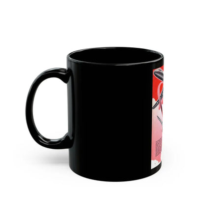 Atom Bomber, Mechanix Illustrated, 1948 - Black Coffee Mug-Go Mug Yourself