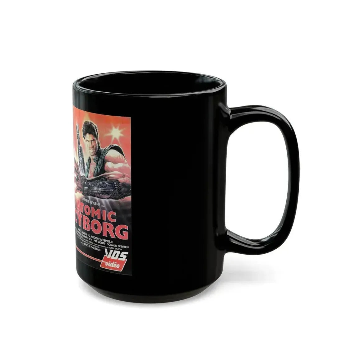 ATOMIC CYBORG (VHS COVER) - Black Coffee Mug - Go Mug Yourself