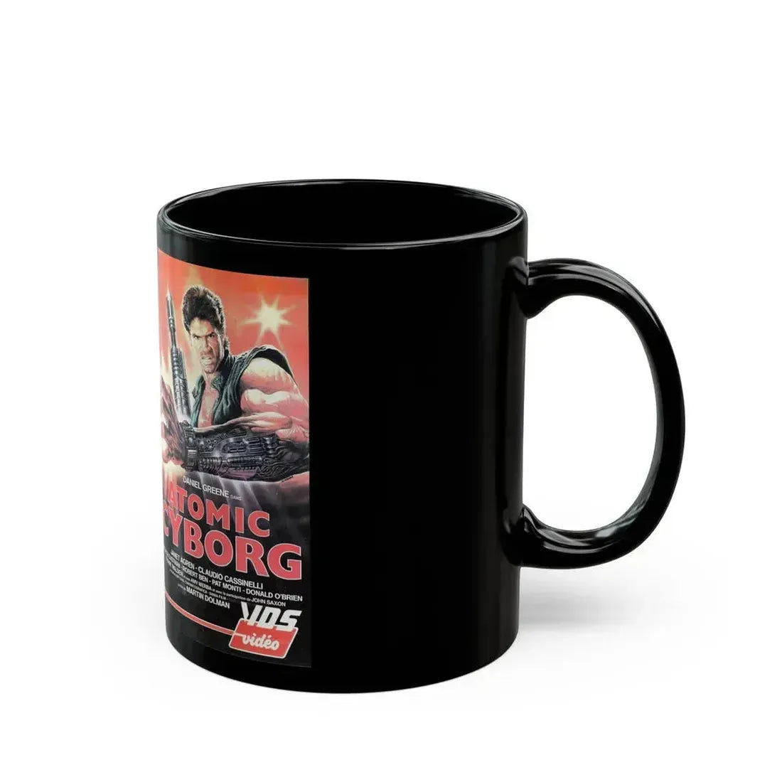 ATOMIC CYBORG (VHS COVER) - Black Coffee Mug - Go Mug Yourself