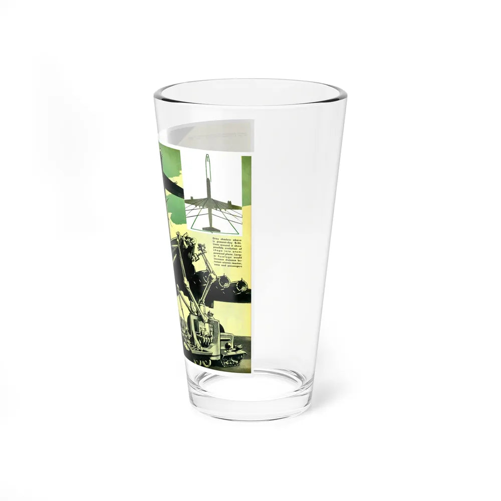 Atomic Powered Bomber, Popular Mechanics, September 1956 (Magazine Illustration) Pint Glass 16oz-Go Mug Yourself