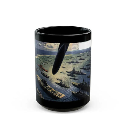 Atomic Test Case, Collier's magazine, June 8, 1946 - Black Coffee Mug 15oz - Go Mug Yourself