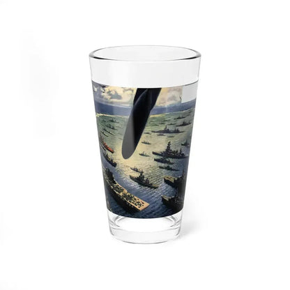 Atomic Test Case, Collier's magazine, June 8, 1946 (Magazine Illustration) Pint Glass 16oz 16oz - Go Mug Yourself