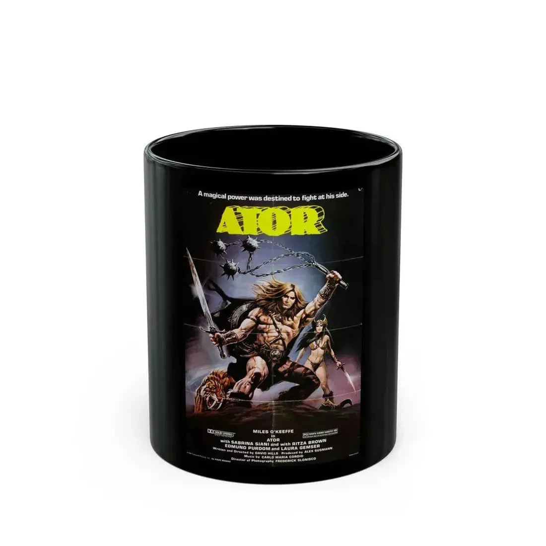 ATOR 1982 Movie Poster - Black Coffee Mug 11oz - Go Mug Yourself
