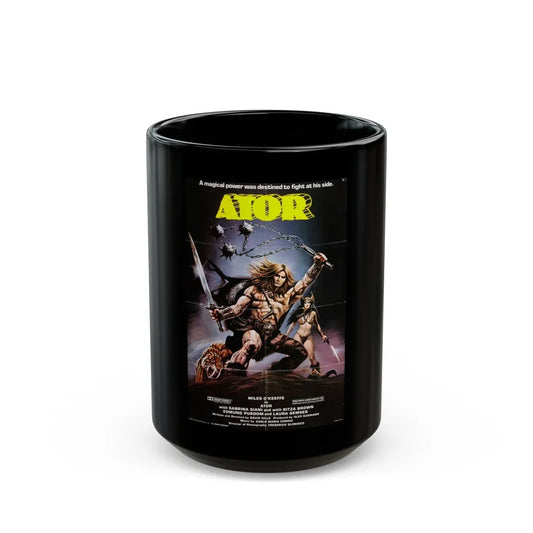 ATOR 1982 Movie Poster - Black Coffee Mug-15oz-Go Mug Yourself