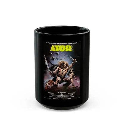 ATOR 1982 Movie Poster - Black Coffee Mug 15oz - Go Mug Yourself