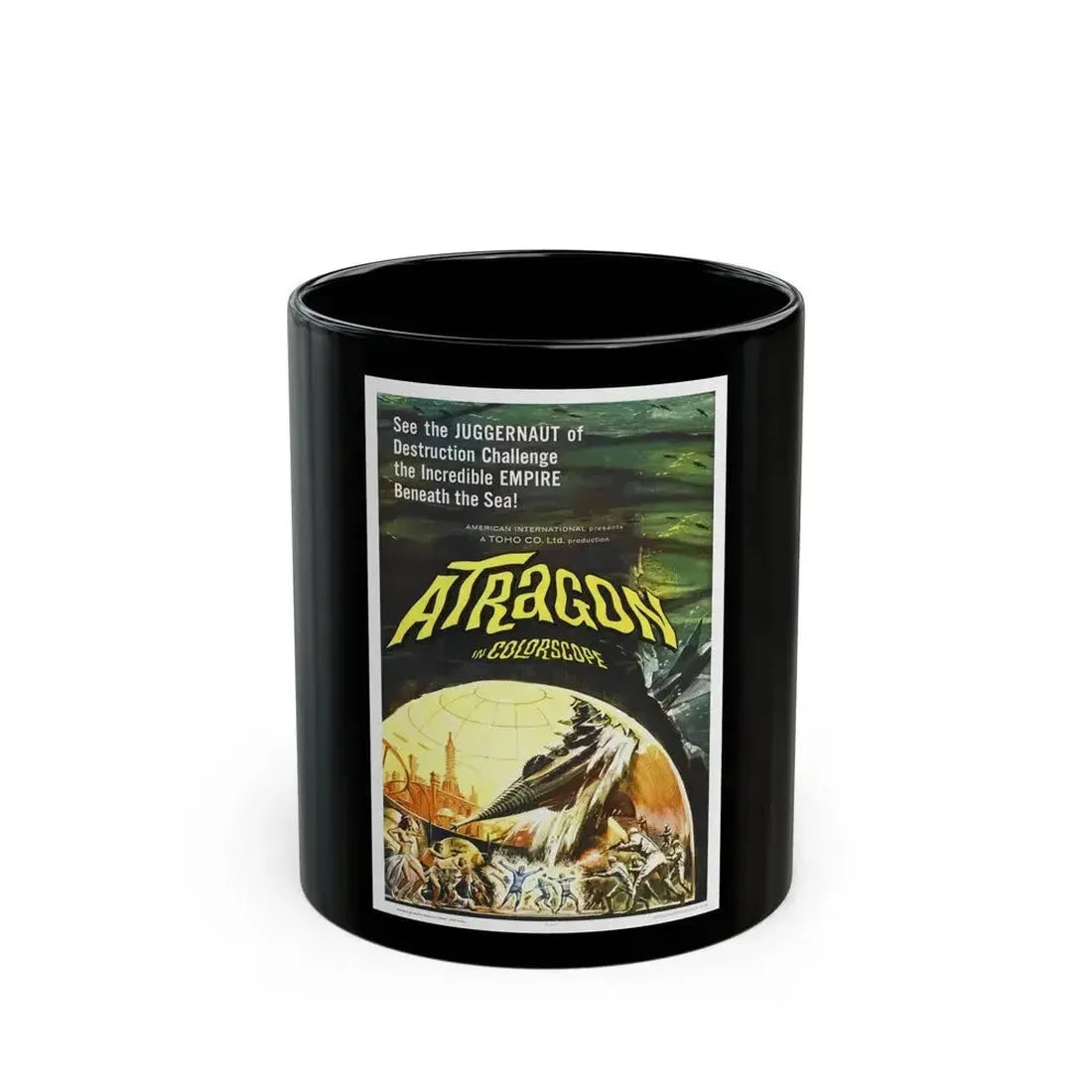 ATRAGON 1963 Movie Poster - Black Coffee Mug 11oz - Go Mug Yourself