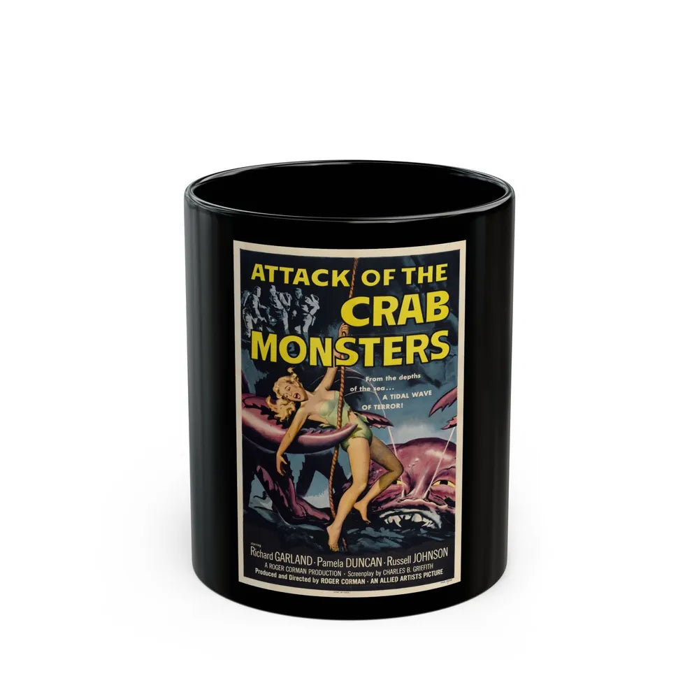 ATTACK OF THE CRAB MONSTERS 1957 Movie Poster - Black Coffee Mug-11oz-Go Mug Yourself