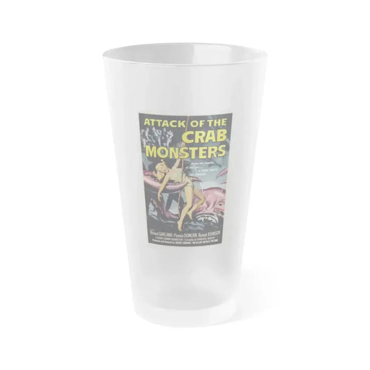 ATTACK OF THE CRAB MONSTERS 1957 Movie Poster - Frosted Pint Glass 16oz 16oz Frosted - Go Mug Yourself