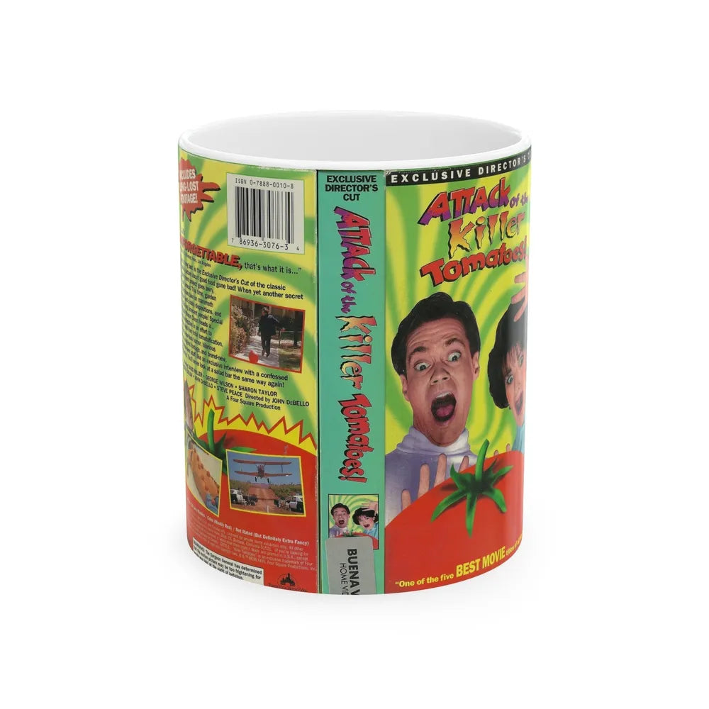 ATTACK OF THE KILLER TOMATOES (VHS COVER) - White Coffee Mug-11oz-Go Mug Yourself