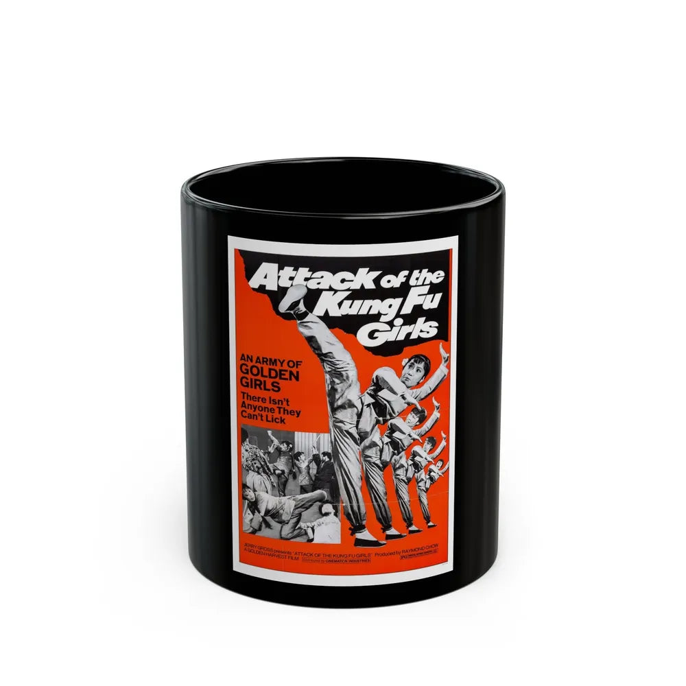 ATTACK OF THE KUNG FU GIRLS 1973 Movie Poster - Black Coffee Mug-11oz-Go Mug Yourself