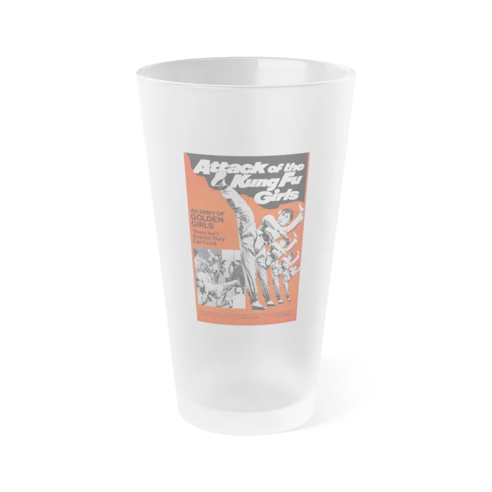 ATTACK OF THE KUNG FU GIRLS 1973 Movie Poster - Frosted Pint Glass 16oz-16oz-Frosted-Go Mug Yourself