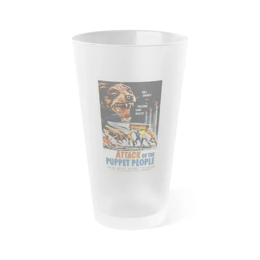 ATTACK OF THE PUPPET PEOPLE 1958 Movie Poster - Frosted Pint Glass 16oz Default Title - Go Mug Yourself