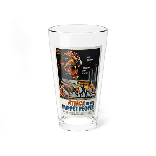 ATTACK OF THE PUPPET PEOPLE 1958 Movie Poster - Pint Glass 16oz 16oz - Go Mug Yourself
