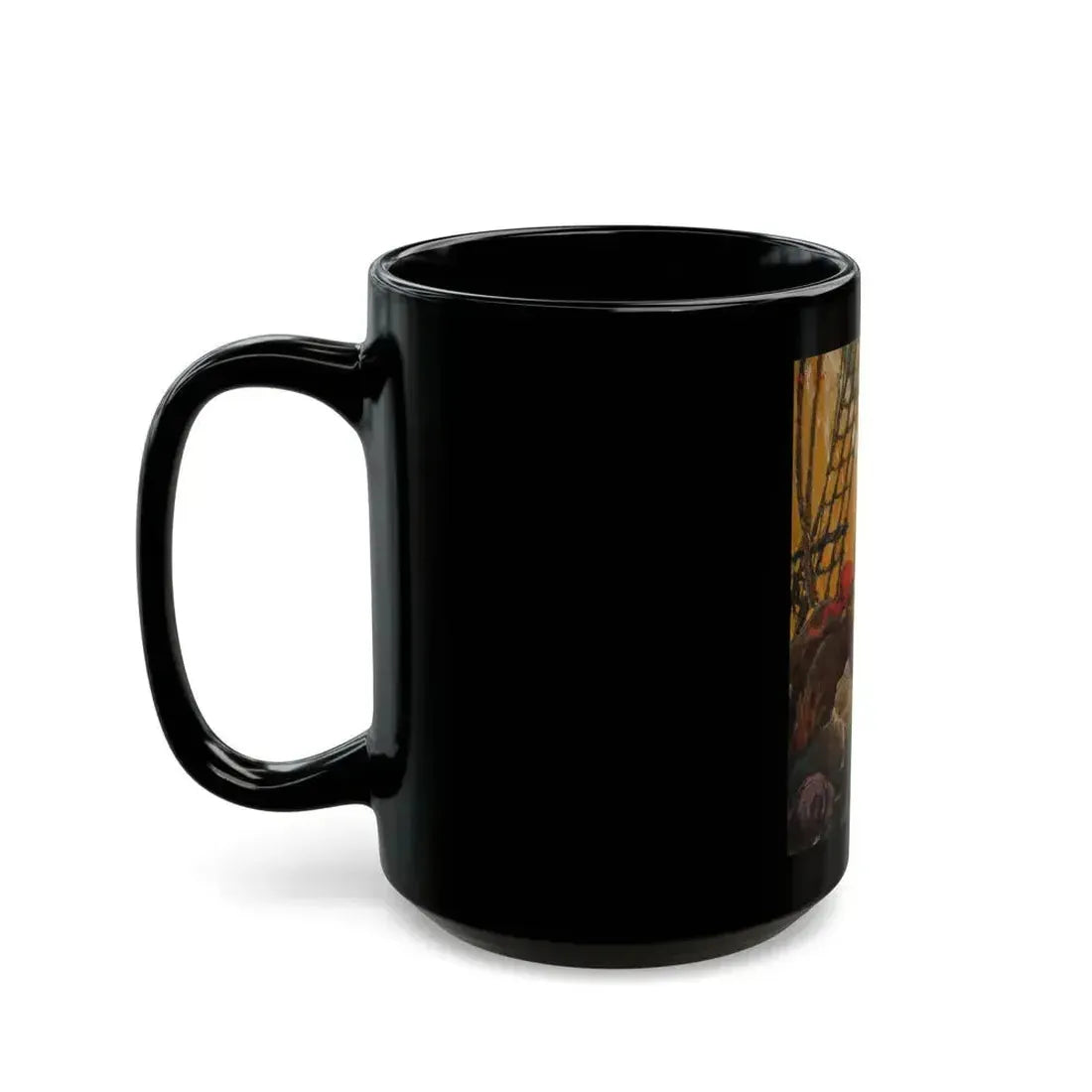 Attack on the High Seas, Treasure Island interior illustration - Black Coffee Mug - Go Mug Yourself
