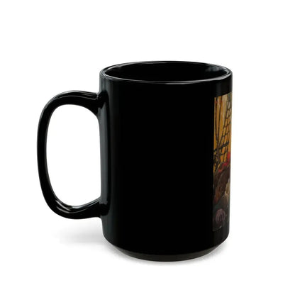 Attack on the High Seas, Treasure Island interior illustration - Black Coffee Mug - Go Mug Yourself
