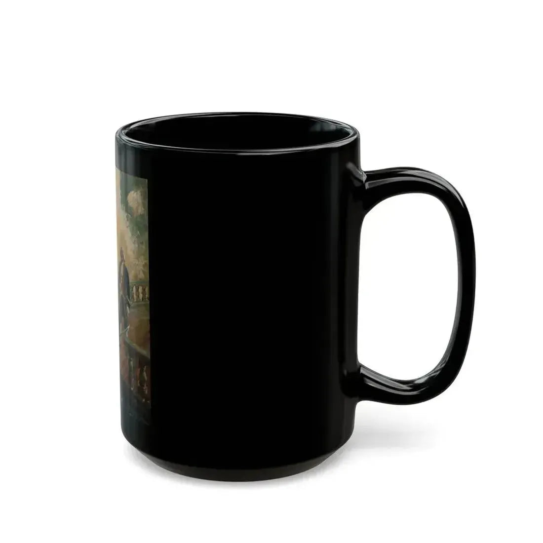 Attack on the High Seas, Treasure Island interior illustration - Black Coffee Mug - Go Mug Yourself