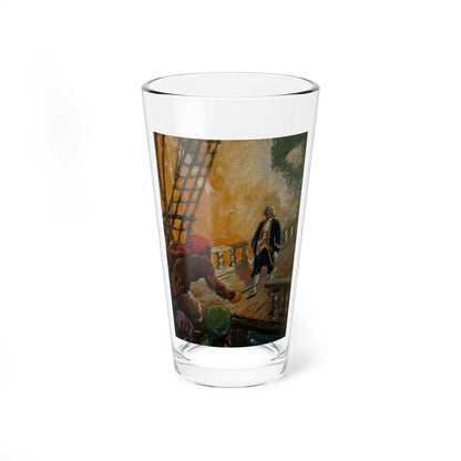 Attack on the High Seas, Treasure Island interior illustration (Magazine Illustration) Pint Glass 16oz-16oz-Go Mug Yourself