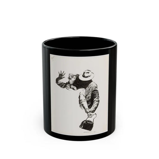 Attack Scene (1959) - Black Coffee Mug-11oz-Go Mug Yourself