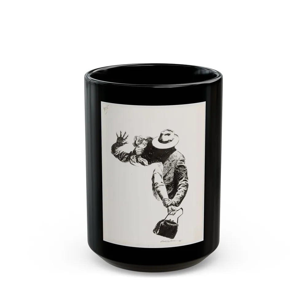 Attack Scene (1959) - Black Coffee Mug-15oz-Go Mug Yourself