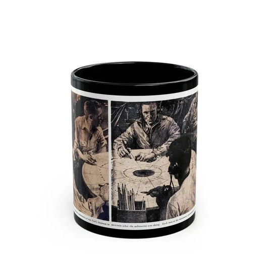 Attack with All Weapons (1), Blue Book Magazine, June 1950 - Black Coffee Mug 11oz - Go Mug Yourself