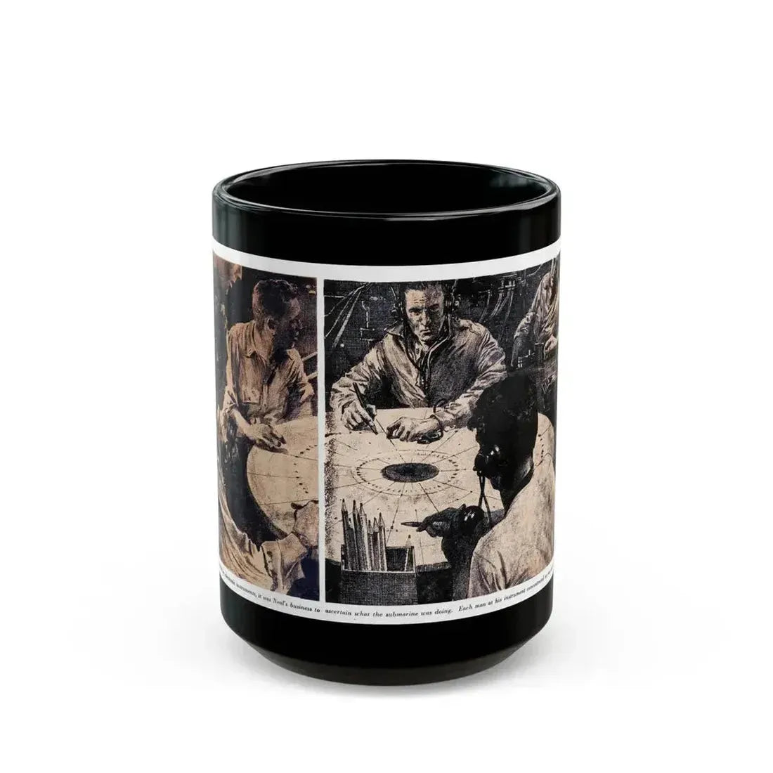 Attack with All Weapons (1), Blue Book Magazine, June 1950 - Black Coffee Mug 15oz - Go Mug Yourself