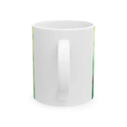 Attacked By A Killer Shark, Reader's Digest interior illustration, April 1972 - White Coffee Mug - Go Mug Yourself