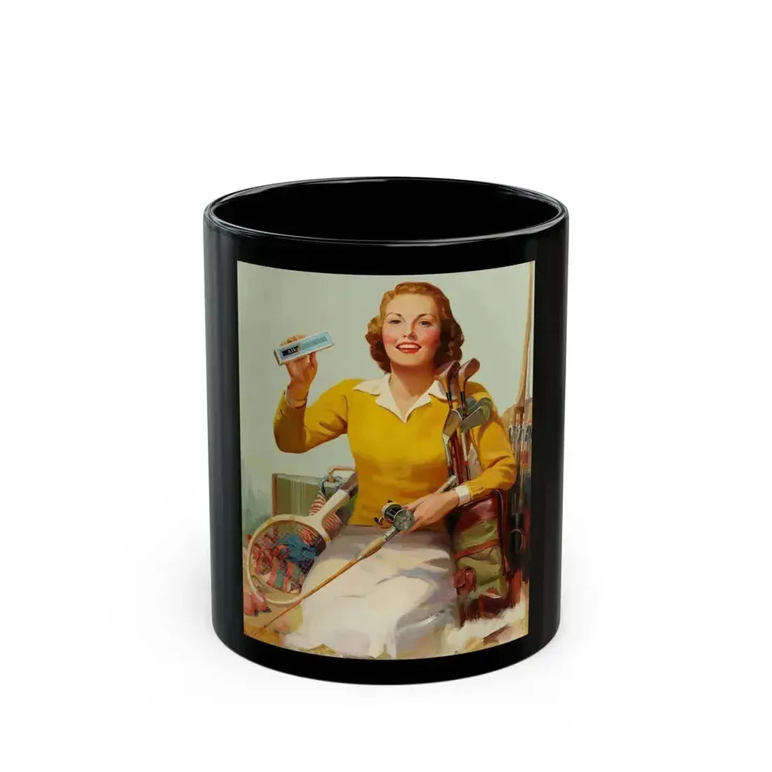 Attributed. Alka Seltzer ad illustration - Black Coffee Mug 11oz - Go Mug Yourself
