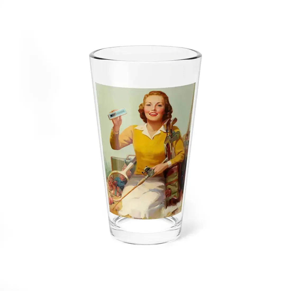 Attributed. Alka Seltzer ad illustration (Magazine Illustration) Pint Glass 16oz 16oz - Go Mug Yourself