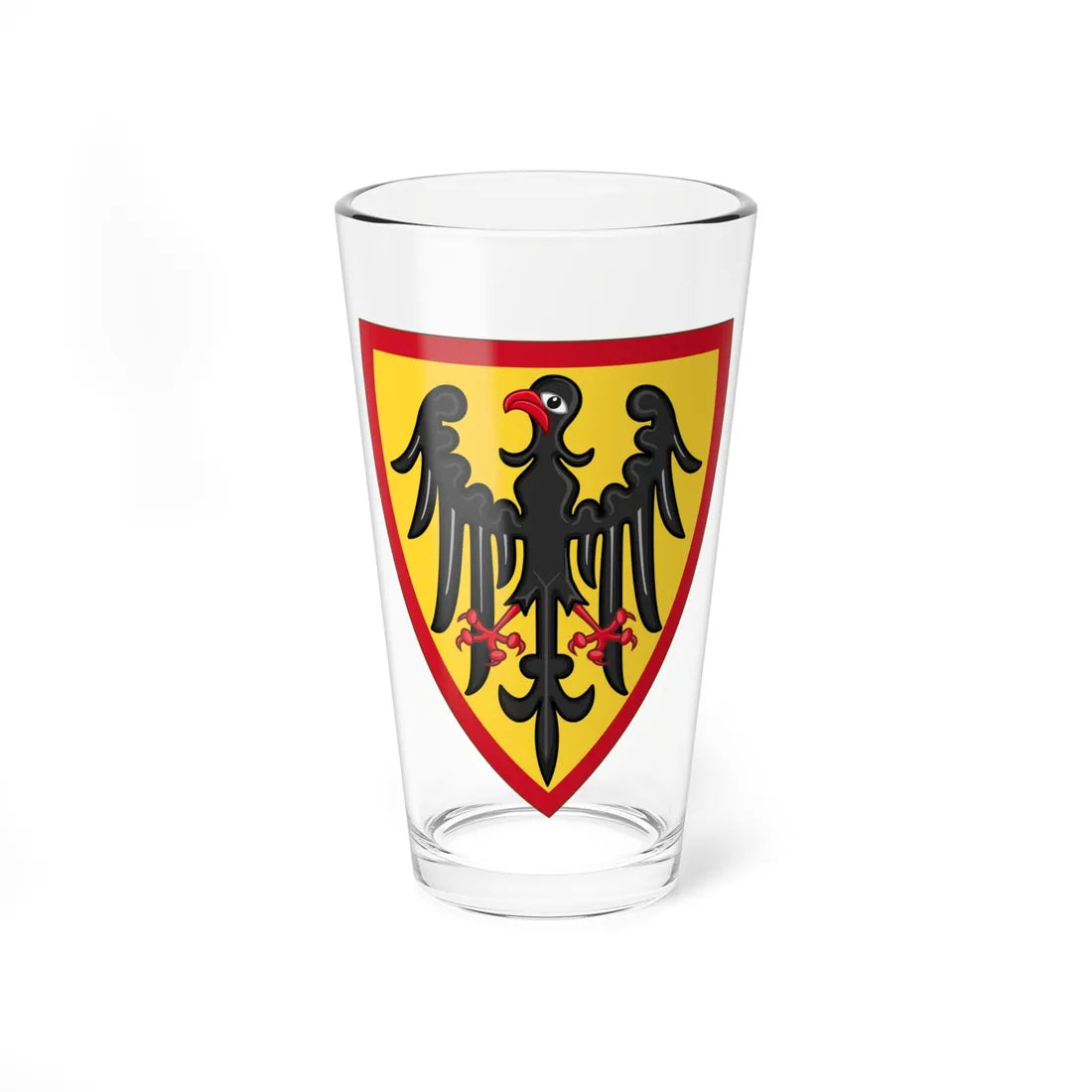 Attributed Coat and Shield of Arms of Henry VI Holy Roman Emperor Codex Manesse (Spain) (Coat of Arms) Pint Glass 16oz 16oz - Go Mug Yourself