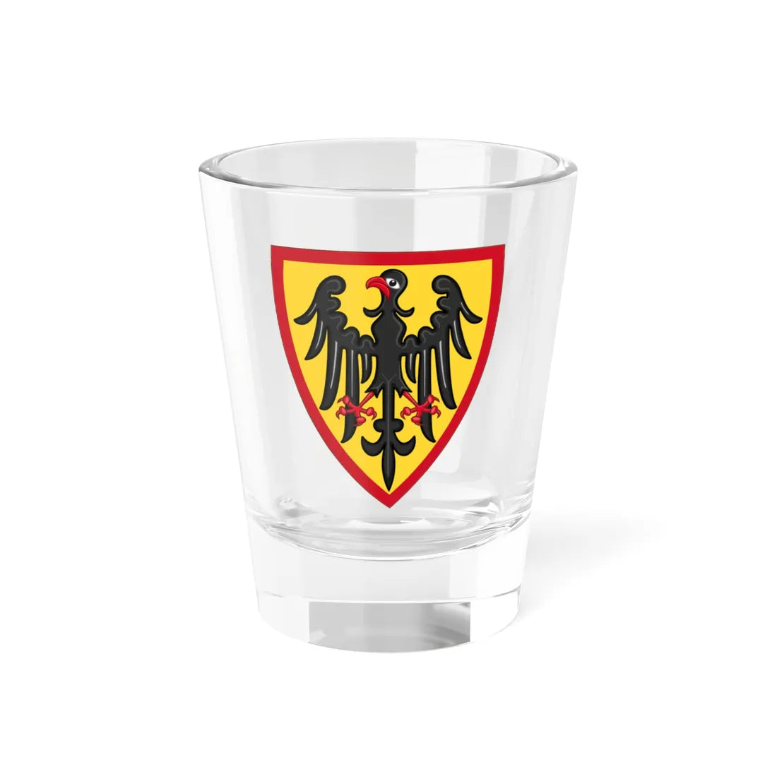 Attributed Coat and Shield of Arms of Henry VI Holy Roman Emperor Codex Manesse (Spain) (Coat of Arms) Shot Glass 1.5oz 1.5oz - Go Mug Yourself