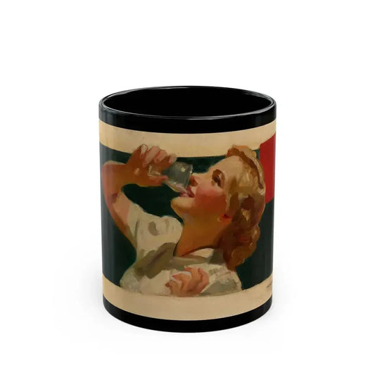 Attributed . Coca-Cola ad illustration, preliminary study - Black Coffee Mug 11oz - Go Mug Yourself