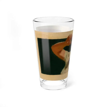 Attributed . Coca-Cola ad illustration, preliminary study (Magazine Illustration) Pint Glass 16oz - Go Mug Yourself