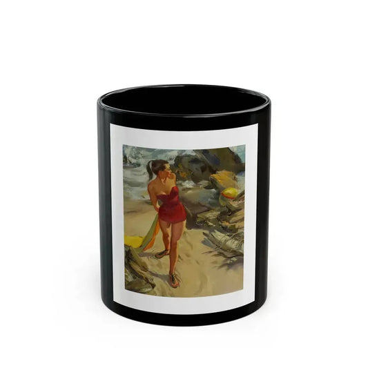 Attributed - Pin-up Glamour Art - Black Coffee Mug 11oz - Go Mug Yourself