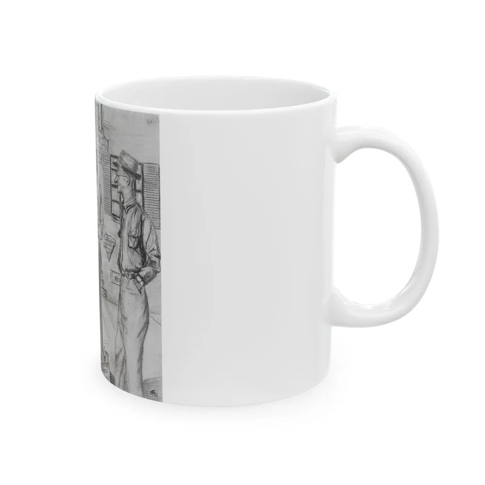 Attributed - The Greengate Bus Depot, 1958 - White Coffee Mug-Go Mug Yourself