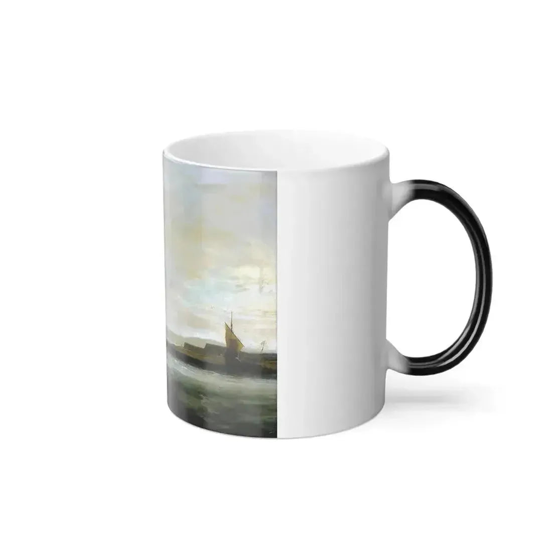 Attributed to George Chambers (1803-1840) Off the South Coast - Oil on Panel - Color Changing Mug 11oz - Go Mug Yourself